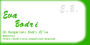 eva bodri business card